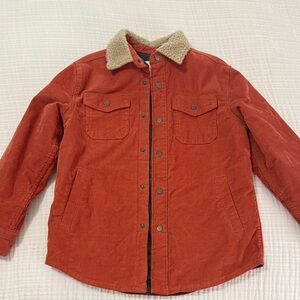 Cat & Jack Rust Corduroy Jacket with Sherpa Collar S (6/7) Boy